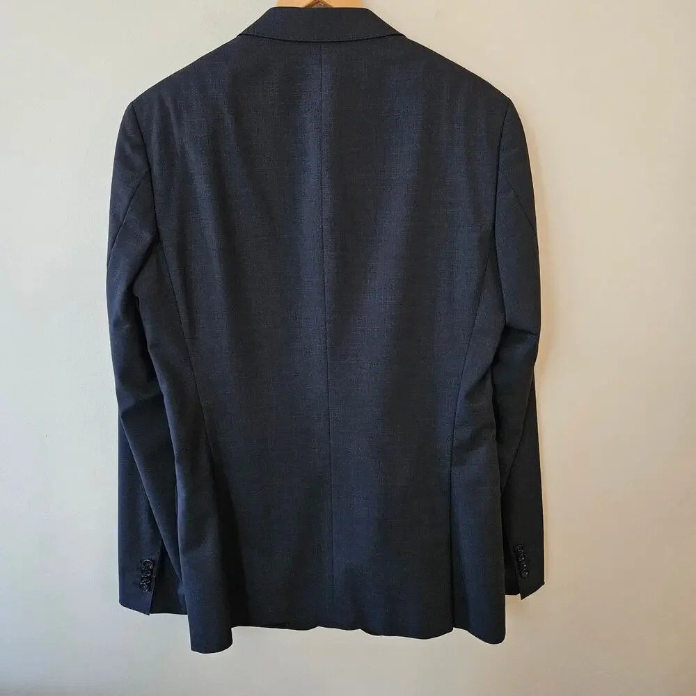 Hugo Boss Men's Slim Fit Wool Sports Coat Size 40L Huge/Genius Stretch Charcoal